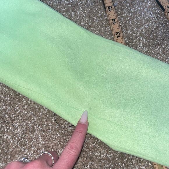 Ep Pro Women’s Golf Jacket lime green faux suede full zip collared SZ L - Picture 8 of 11